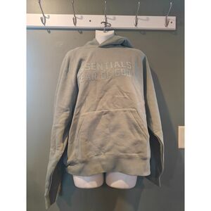 Essentials Fear of god Small sage green hoodie
